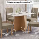 Ver imagem 3 de Mesa de Jantar Isa Retangular 120x90cm com Vidro – 100% Mdf, Tampo 18mm, Base com Detalhe Frizado
