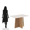 Ver imagem 5 de Mesa de Jantar Isa Retangular 120x90cm com Vidro – 100% Mdf, Tampo 18mm, Base com Detalhe Frizado
