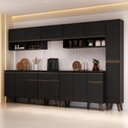 Ver imagem 1 de Armário de Cozinha Completa Atlanta Line Carraro Preto Touch