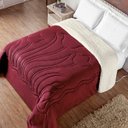 Ver imagem 2 de Cobertor Edredom King Manta Sherpa Quentinha Macia Vinho