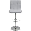 Ver imagem 2 de Kit 3 Banquetas Confort Gomos Estofada Couro Giratória C/ Regulagem Cinza