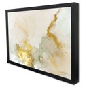 Ver imagem 3 de Quadro Decorativo Abstrato Mármore Branco Gold em Moldura Caixa Tacolado Moldura Trad 1cm Branca com