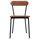 Ver imagem 2 de Kit 05 Cadeiras Estofada para Sala de Jantar Liora Preto C01 Veludo Bege - Lyam Decor