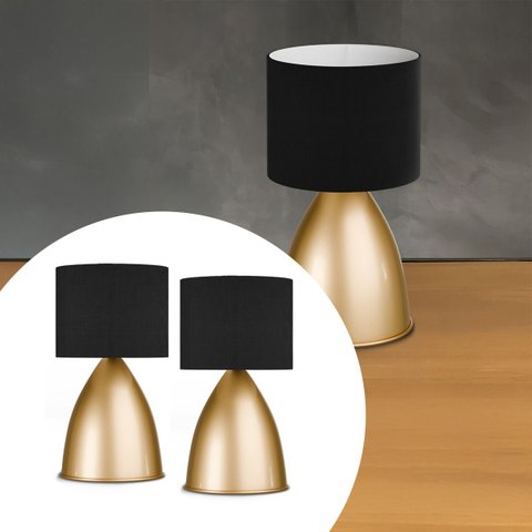 Kit 2 Abajur Luminaria de Mesa Clássico Bojudo Decoração Iluminação Casa Sala Quarto Escritório