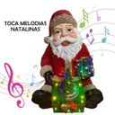 Ver imagem 4 de Papai Noel Natal Arvore Natalino Som Led Musica Trem Giratorio Mesa Estante Loja Recepçao Vitrine Sh