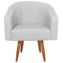 Ver imagem 2 de Poltrona Jade Decorativa Moderna Sala de Estar Quarto Escritório Conforto Corano Nozes e Bouclé Pés