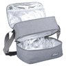 Bolsa Térmica 2 Andares Feminina Masculina Porta Marmita 403 PGB Cinza - 3