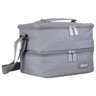 Bolsa Térmica 2 Andares Feminina Masculina Porta Marmita 403 PGB Cinza - 1