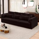 Ver imagem 2 de Sofá Retrátil 4 Lugares para Sala 332cm Dijon Couro Bordô S07 - Mpozenato