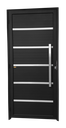 Ver imagem 1 de Porta Alumínio Lambril Premium c/Puxador D.Preto 100 Brimak