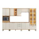 Ver imagem 1 de Armário Cozinha Completa Modulada Jequitibá Off White Fosco
