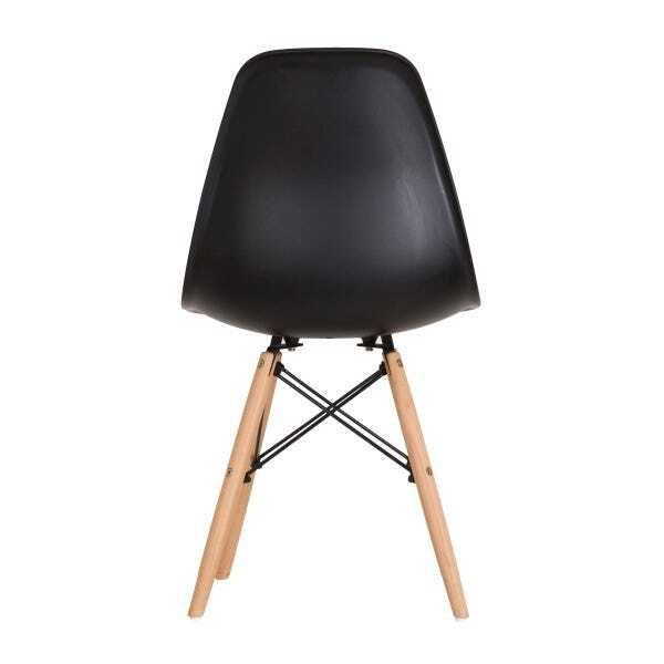 Kit 4 Cadeira Eames Eiffel Base Wood - Preto - ArtIluminação - 4