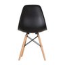 Kit 4 Cadeira Eames Eiffel Base Wood - Preto - Artiluminação - 4