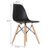 Kit 4 Cadeira Eames Eiffel Base Wood - Preto - Artiluminação - 2