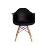 Cadeira Eames Eiffel Base Wood com Braço - Preto - ArtIluminação - 2
