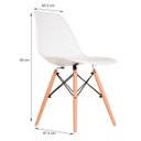 Ver imagem 3 de Kit 2 Cadeiras Eames Eiffel Base Wood - Branco - ArtIluminação