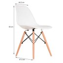 Ver imagem 2 de Kit 4 Cadeira Eames Eiffel Base Wood - Branco - ArtIluminação