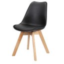 Ver imagem 2 de Kit 4 Cadeira Saarinen Leda Sked Lena Base Wood - Preto - ArtIluminação