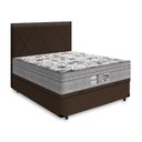 Ver imagem 1 de Cama Box Baú + Cabeceira Provença e Colchão Casal - Probel - Evolution - 138x188x74cm Marrom