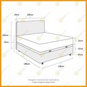 Ver imagem 3 de Cama Box Baú + Cabeceira Provença e Colchão Casal - Probel - Evolution - 138x188x74cm Marrom