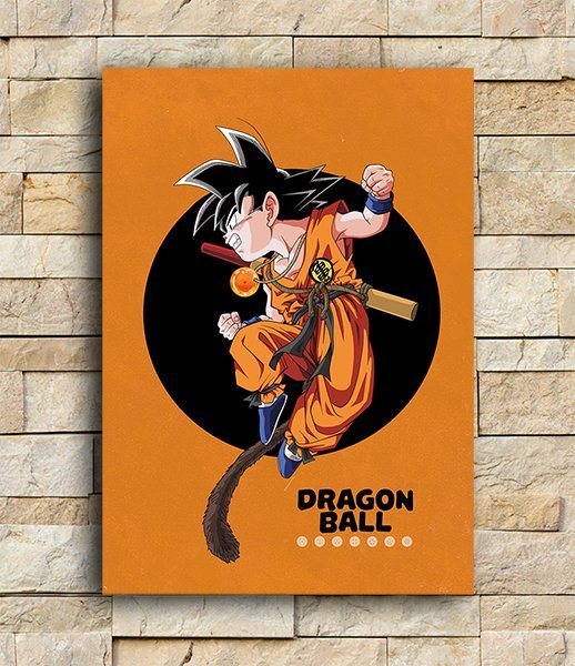 PLACA DECORATIVA GOKU CRIANÇA DRAGON BALL