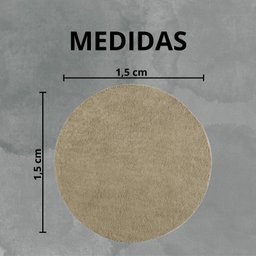 Tapete Macio Peludo 1,50m Redondo Óasis Bege Trigo - 4
