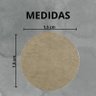Tapete Macio Peludo 1,50m Redondo Óasis Bege Trigo - 4