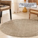 Ver imagem 2 de Tapete Macio Peludo 1,50m Redondo Óasis Bege Trigo