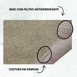 Tapete Macio Peludo 1,50m Redondo Óasis Bege Trigo - 5