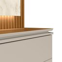 Ver imagem 7 de Estante Home 215cm Valdivia com LED Detalhe Marmorizado para Tv até 75 Nature/Off White G77 - Gran B