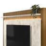 Estante Home 215cm Valdivia com LED Detalhe Marmorizado para Tv até 75 Nature/Off White G77 - Gran B - 6