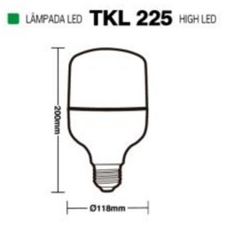 Lâmpada Led Forte High Led Tkl 225 E27 40w Frio 6500k Taschibra - 2