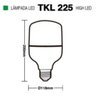 Lâmpada Led Forte High Led Tkl 225 E27 40w Frio 6500k Taschibra - 2