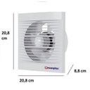 Ver imagem 3 de Exaustor Residencial Banheiros Manplex 150mm - 18w 220V