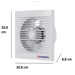 Exaustor Residencial Banheiros Manplex 150mm - 18w 220V - 3