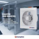 Ver imagem 4 de Exaustor Residencial Banheiros Manplex 150mm - 18w 220V