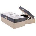 Ver mais imagens de Cama Box Baú Casal: Colchão Espuma D45 Polar Pérola Fort + Base Crc Suede Clean (138x188)