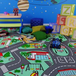 Piso Vinilico em Manta Semi-brilhoso Ambiente Infantil 2,5mm Auto Pista 10m² - 4