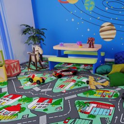 Piso Vinilico em Manta Semi-brilhoso Ambiente Infantil 2,5mm Auto Pista 10m² - 5