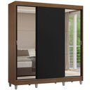 Ver imagem 3 de Guarda-Roupa Casal com Pés 3 Portas de Correr com Espelhos Reno Madesa
