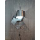 Ver imagem 2 de Decoração Escultura de Parede Luminária Abstrata em Aço Cor Grafite Exclusiva no Brasil  Para Sala Q