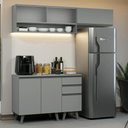 Ver imagem 1 de Armário de Cozinha Compacta 200cm Cinza Nice Madesa Xa13