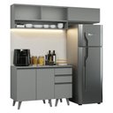 Ver imagem 3 de Armário de Cozinha Compacta 200cm Cinza Nice Madesa Xa13