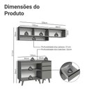 Ver imagem 4 de Armário de Cozinha Compacta 200cm Cinza Nice Madesa Xa13