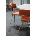 Ver imagem 7 de Conjunto 4 Cadeiras Jantar Moderna Design Lançamento:terracota/champagne Linho