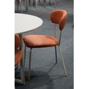 Ver imagem 2 de Conjunto 4 Cadeiras Jantar Moderna Design Lançamento:terracota/champagne Linho