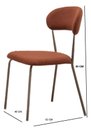 Ver imagem 3 de Conjunto 4 Cadeiras Jantar Moderna Design Lançamento:terracota/champagne Linho