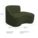 Ver imagem 5 de Kit Divã Recamier Orgânico Marrocos 160cm Lado Direito e 2 Poltronas Amore Linho