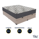 Ver imagem 3 de Cama Box Baú Bipartido Casal Bege e Colchão Airtech 100 D33 Ortobom