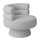 Ver imagem 6 de Poltrona Orgânica Mabel Base Fixa Bouclé Cinza Claro - Nexta Casa